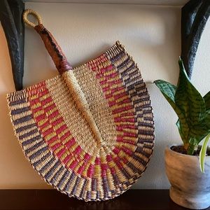 Vintage Hand Woven African Fan